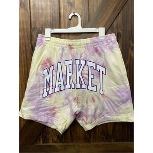 MARKET Streetwear Jogger Tie Dye Sweat Shorts Size Large